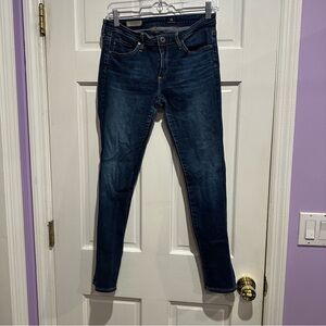 AG Adriano Goldschmied Stevie Ankle Slim Straight Jeans 28 Made USA